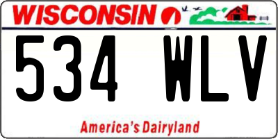 WI license plate 534WLV