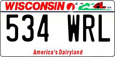 WI license plate 534WRL