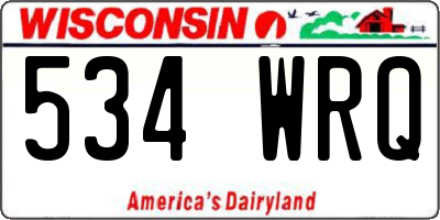 WI license plate 534WRQ