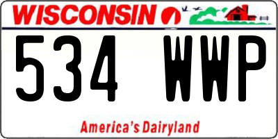 WI license plate 534WWP