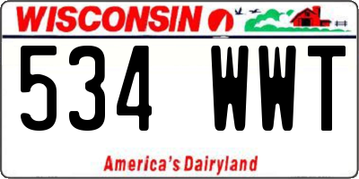 WI license plate 534WWT