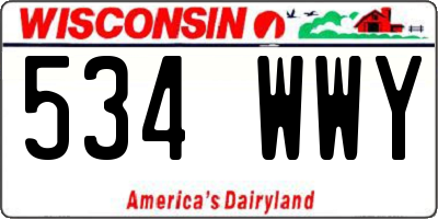 WI license plate 534WWY