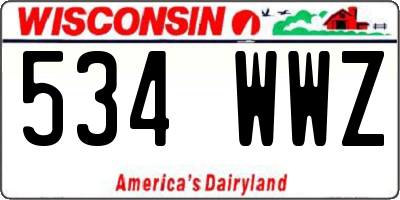 WI license plate 534WWZ
