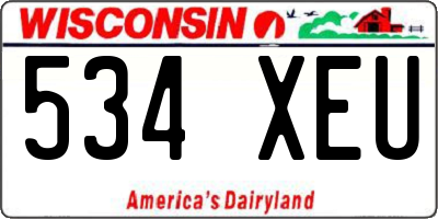 WI license plate 534XEU
