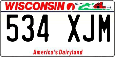 WI license plate 534XJM