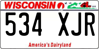 WI license plate 534XJR
