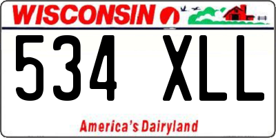 WI license plate 534XLL