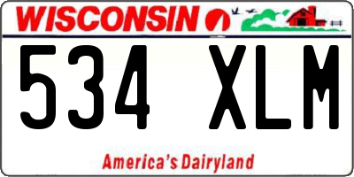 WI license plate 534XLM