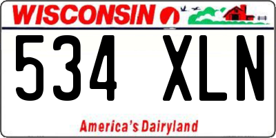 WI license plate 534XLN