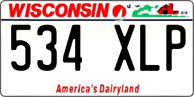 WI license plate 534XLP