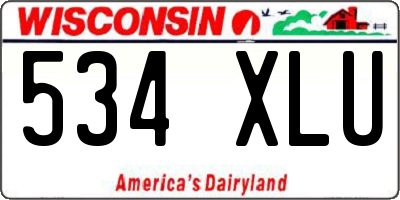 WI license plate 534XLU