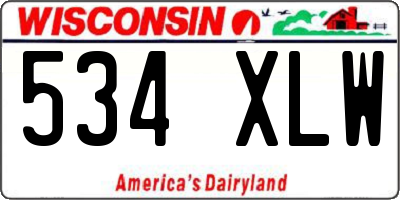 WI license plate 534XLW