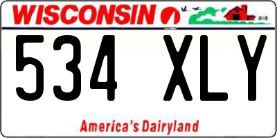 WI license plate 534XLY