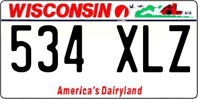 WI license plate 534XLZ