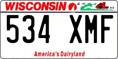 WI license plate 534XMF