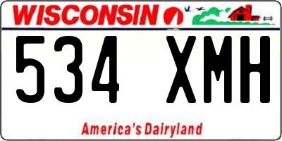 WI license plate 534XMH