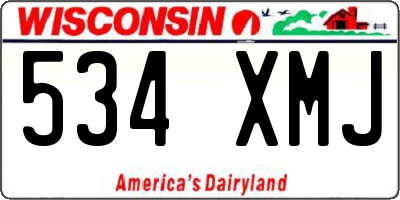 WI license plate 534XMJ