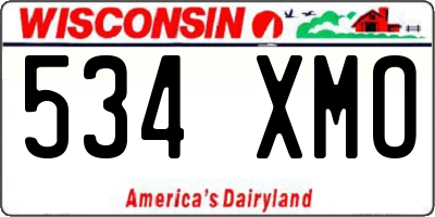 WI license plate 534XMO