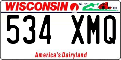 WI license plate 534XMQ
