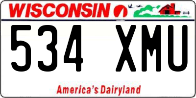 WI license plate 534XMU