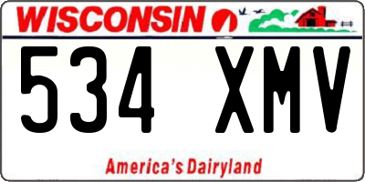 WI license plate 534XMV