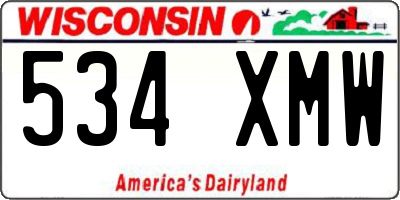 WI license plate 534XMW