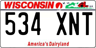 WI license plate 534XNT