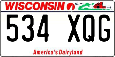 WI license plate 534XQG
