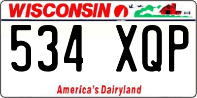 WI license plate 534XQP