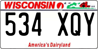 WI license plate 534XQY
