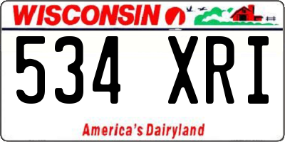WI license plate 534XRI