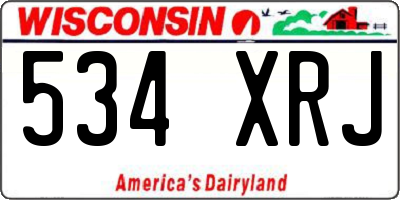 WI license plate 534XRJ