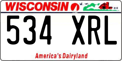 WI license plate 534XRL