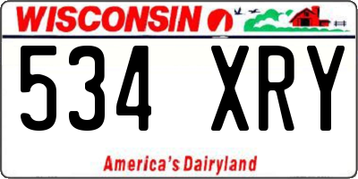 WI license plate 534XRY
