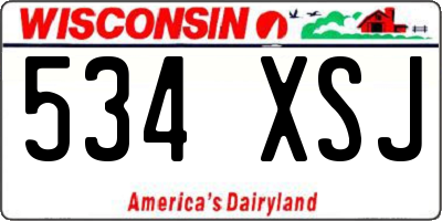 WI license plate 534XSJ