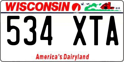 WI license plate 534XTA