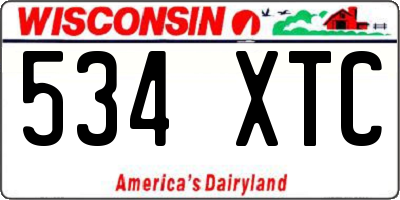 WI license plate 534XTC