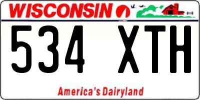 WI license plate 534XTH