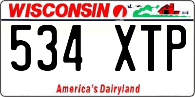 WI license plate 534XTP