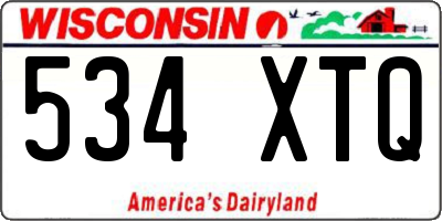 WI license plate 534XTQ