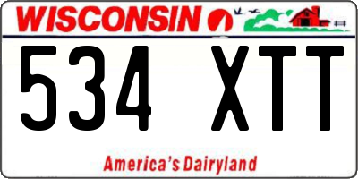 WI license plate 534XTT