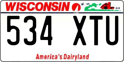 WI license plate 534XTU