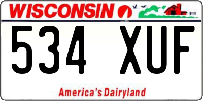 WI license plate 534XUF