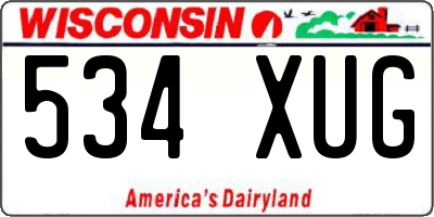 WI license plate 534XUG