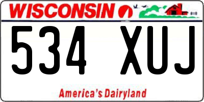 WI license plate 534XUJ