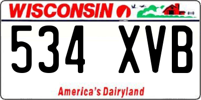 WI license plate 534XVB