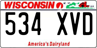 WI license plate 534XVD