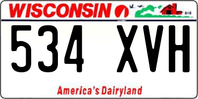 WI license plate 534XVH