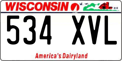 WI license plate 534XVL