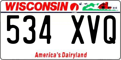 WI license plate 534XVQ